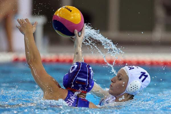 Maria Bárbara Amaro (Babi), durante a partida contra a Russia, no complexo Oriental Sports Center / Foto: Satiro Sodré/AGIF